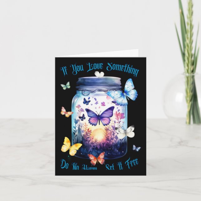 Butterfly Release Embracing Freedom Sticker  Card (Front)