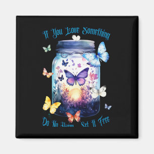 Butterfly Release Embracing Freedom Sticker Magnet