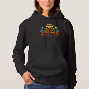 Butterfly Retro Sunset Insect Monarch Entomology Hoodie