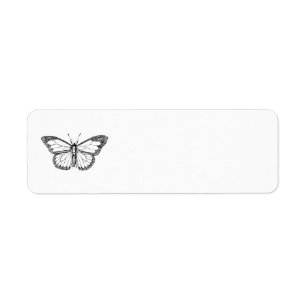 Butterfly Return Address Label