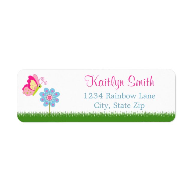 Butterfly Return Address Label (Front)