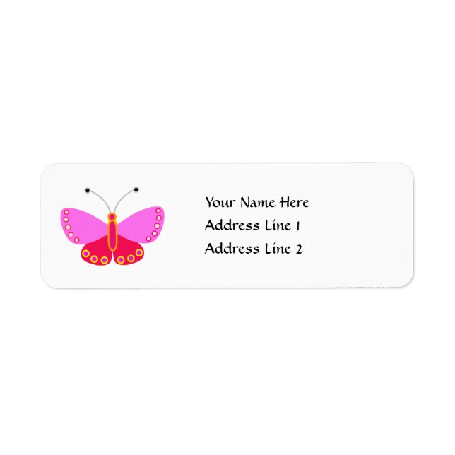 Butterfly Return Address Label (Front)