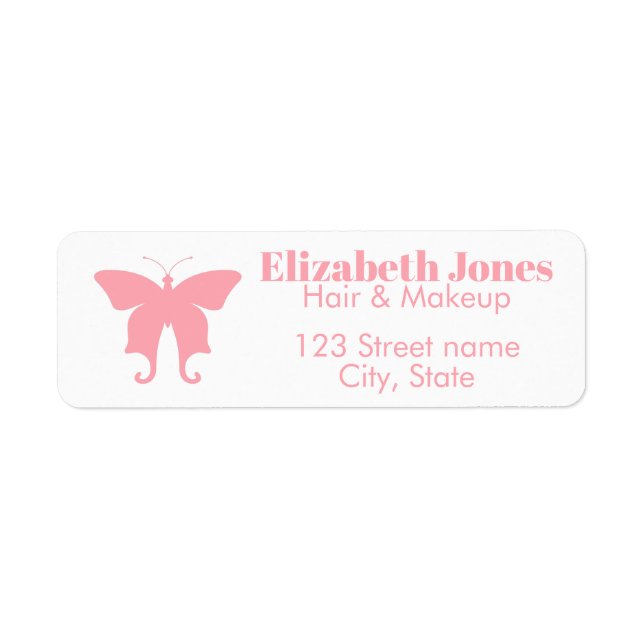 Butterfly return address label (Front)