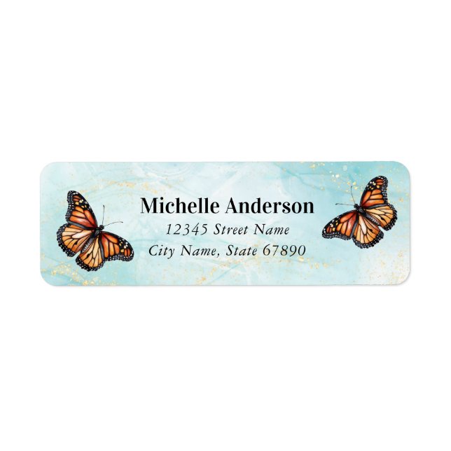 Butterfly Return Address Labels (Front)