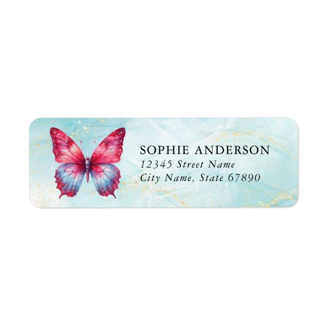 Butterfly Return Address Labels (Front)
