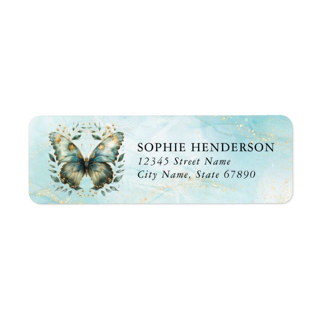 Butterfly Return Address Labels (Front)