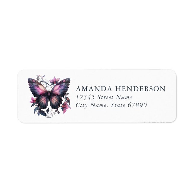 Butterfly Return Address Labels (Front)