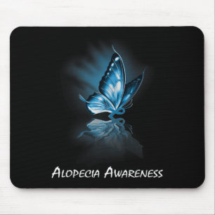 Butterfly Ribbon Alopecia Awareness  Mouse Pad