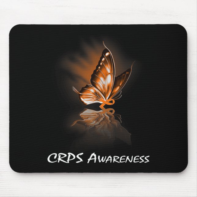Butterfly Ribbon CRPS Awareness  Mouse Pad (Front)