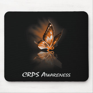 Butterfly Ribbon Crps Awareness Mouse Pad