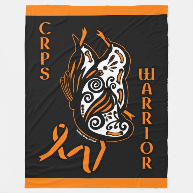 Butterfly/Ribbon...CRPS Fleece Blanket (Front)
