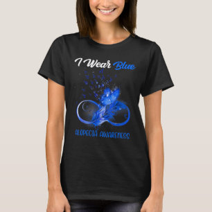 Butterfly Ribbon Feather Alopecia Awareness  T-Shirt