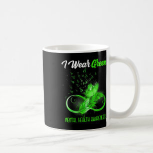 Butterfly Ribbon Feather Mental Health Awareness Coffee Mug