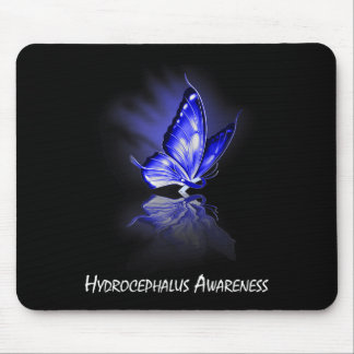 Butterfly Ribbon Hydrocephalus Awareness  Mouse Pad