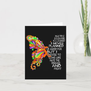 Butterfly Ribbon Multiple Sclerosis Awareness Ms W Card