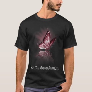 Butterfly Ribbon Sickle Cell Anaemia Awareness  T-Shirt