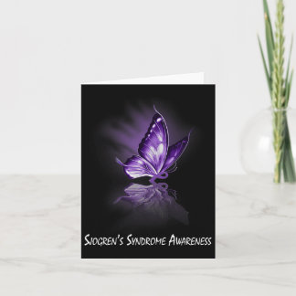Butterfly Ribbon Sjogren's Syndrome Awareness  Card