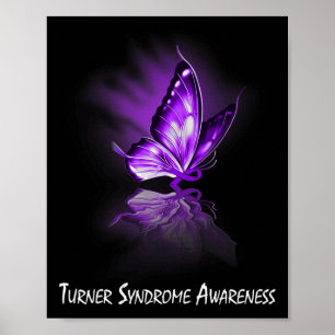 Butterfly Ribbon Turner Syndrome Awareness Poster