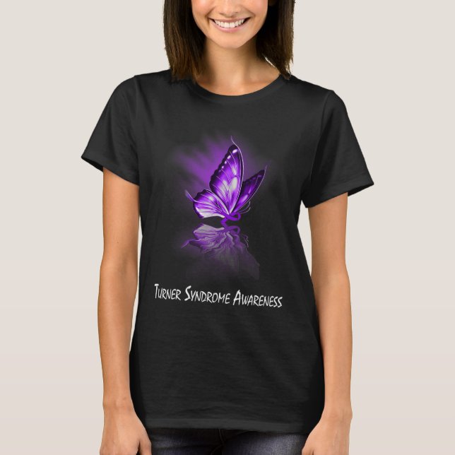 Butterfly Ribbon Turner Syndrome Awareness  T-Shirt (Front)