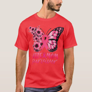 Butterfly Ribbon Wife Mum Survivor Breast Cancer A T-Shirt