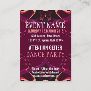 Butterfly Ribbons Event Party Mini Flyer Business Card