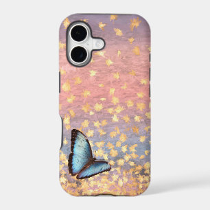 Butterfly Rose Gold Flakes Abstract Design 