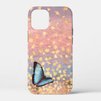 Butterfly Rose Gold Flakes Abstract Design