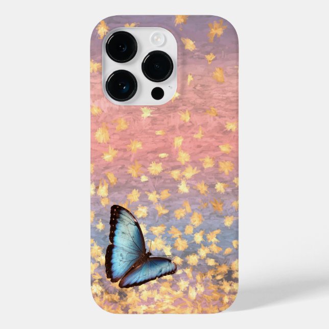 Butterfly Rose Gold Flakes Abstract Design Case-Mate iPhone Case (Back)