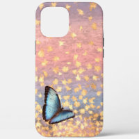 Butterfly Rose Gold Flakes Abstract Design