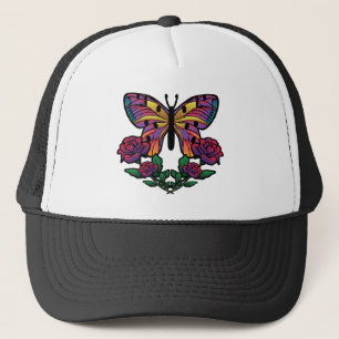 Butterfly Rose Trucker Hat