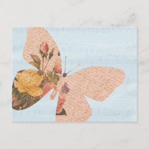 Butterfly Roses Postcard