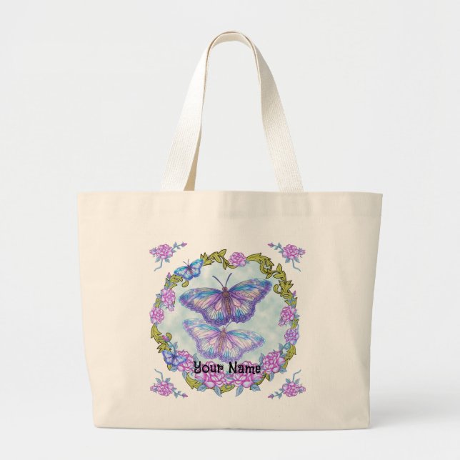 Butterfly Roses Tote Bag (Front)