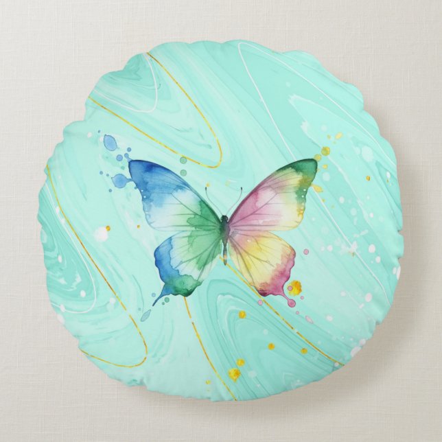 Butterfly Round Cushion (Front)
