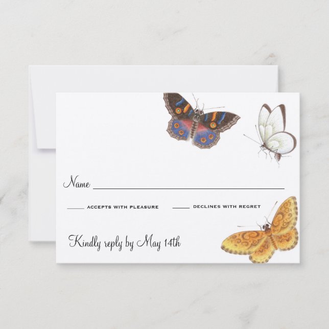 Butterfly RSVP Card (Front)