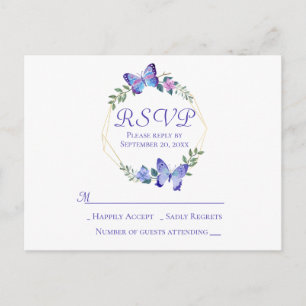 Butterfly RSVP Invitation Postcard