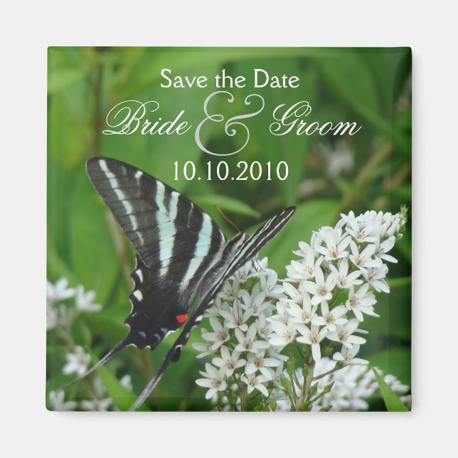 Butterfly Save-The-Date Magnet (Front)