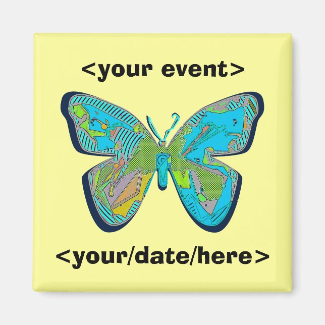 butterfly save the date magnet (Front)