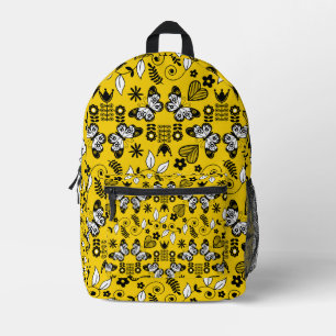 Butterfly Scandinavian folk art Printed Backpack