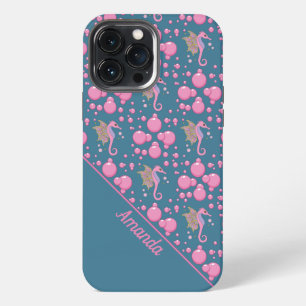 Butterfly Seahorse in Bubbles Custom Phone Case