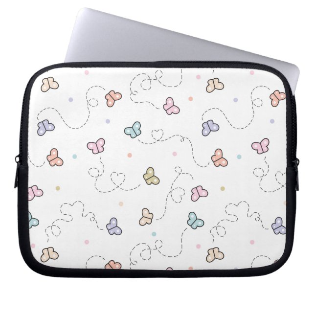 Butterfly Seamless Pattern Laptop Sleeve (Front)