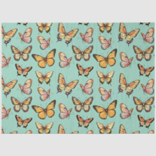 Butterfly Seamless Pattern. Monarch Butterfly Tissue Paper
