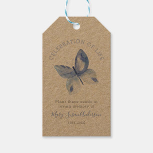 Butterfly Seed Packet Memorial Funeral Favour Tag
