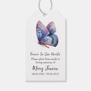 Butterfly Seed Packet Memorial Funeral Gift Tags