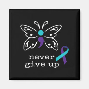 Butterfly Semicolon Gift Prevention Awareness Magnet