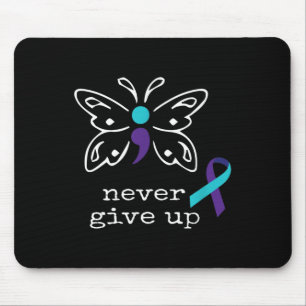 Butterfly Semicolon Gift Suicide Prevention Awaren Mouse Pad