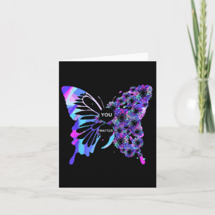 Butterfly Semicolon Suicide Awareness Mental Healt Card