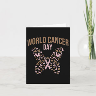 Butterfly-shape Cancer Awareness Month World Cance Card
