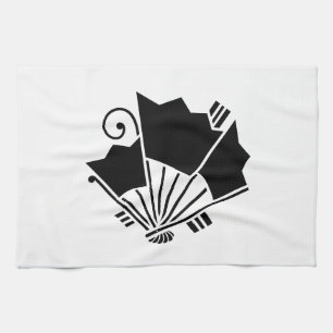 Butterfly-shaped fans (Ageha) Tea Towel