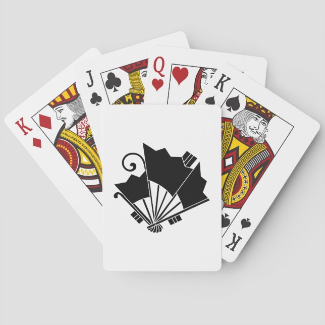 Butterfly-shaped fans (Ohgi cho) Playing Cards (Back)