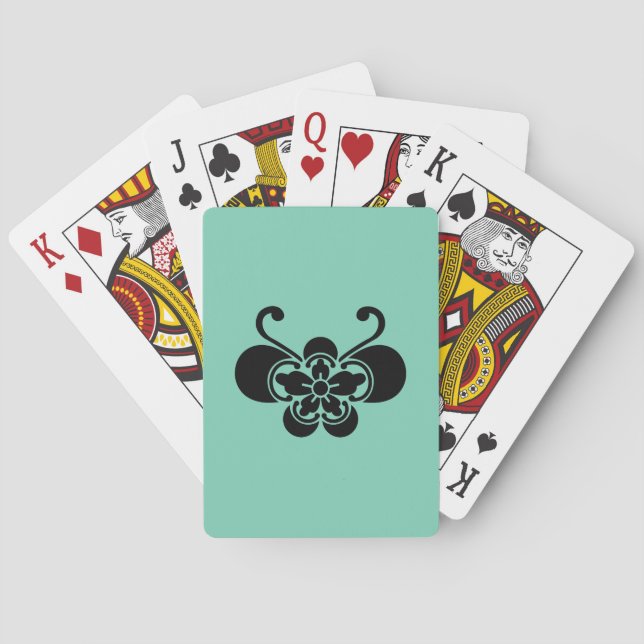 Butterfly-shaped goka playing cards (Back)